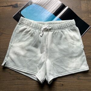 New Abercrombie Girls Fleece Tie Dye Shorts In Light Green Size 13/14